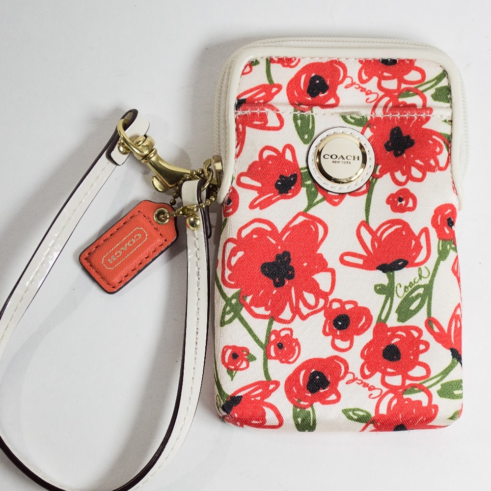 Coach Poppy Flower Wristlet